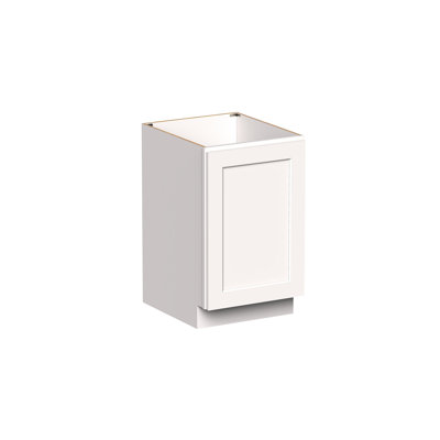 DL Cabinetry (Ready-To-Assemble) Shaker Style Full Height Single Door Base Cabinet W21" x H34.5" x D24" - White Shaker