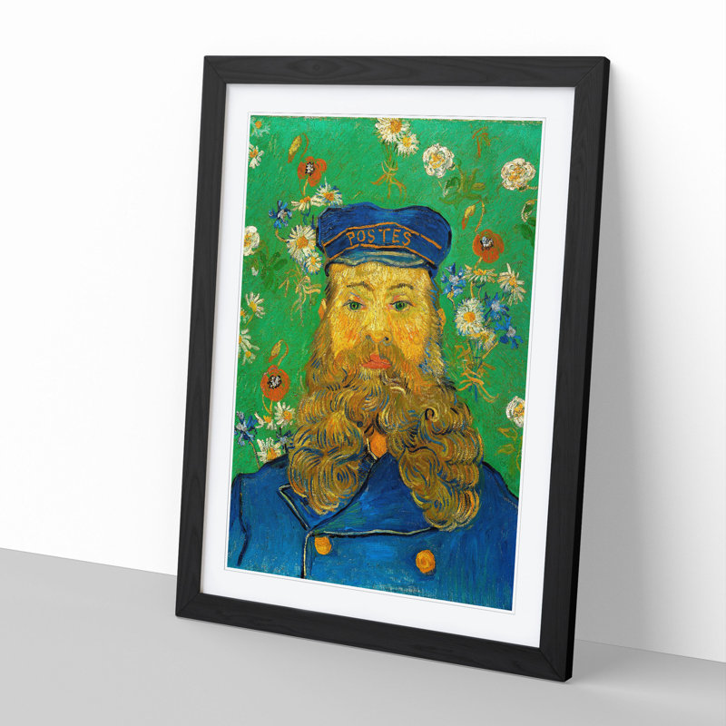 The Postman Joseph Roulin Vol.2 by Vincent Van Gogh - Picture Frame Painting, Black Framed, 65cm H x 48cm W x 2cm D