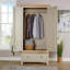 2 Door Solid + Manufactured Wood Wardrobe