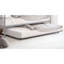 Lit de jour simple en métal avec couchette 1pc, finition argentée, structure inspirée des tuyaux, style contemporain, conception complète