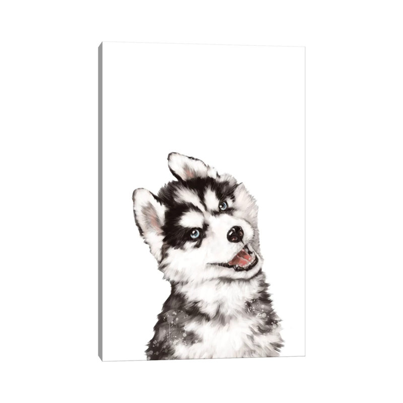 Baby Husky by Big Nose Work - Wrapped Canvas Print