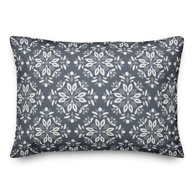 Damask Outdoor Reversible Throw Pillow