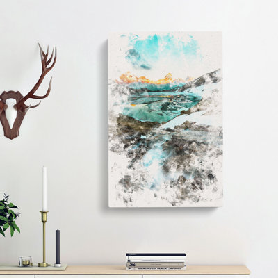 Mountain View In Switzerland - Wrapped Canvas