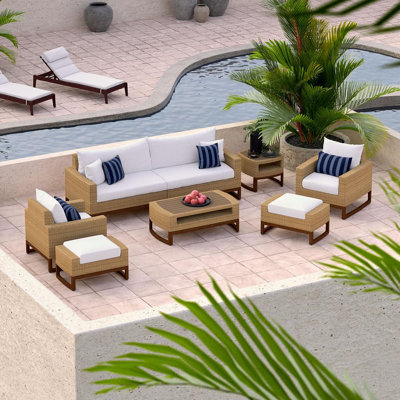 Tullio 5 - Person Patio Conversation Set with Sunbrella® Cushions