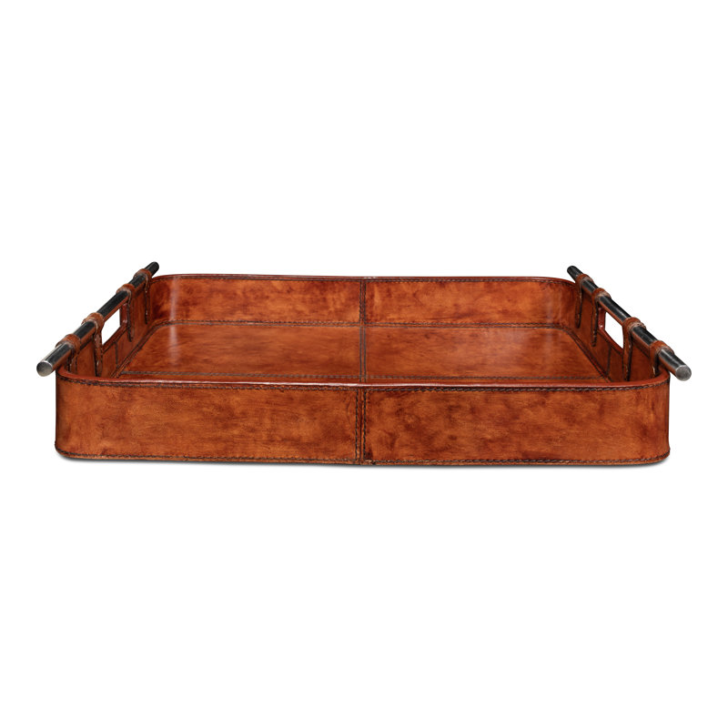 Shagreen Decorative Tray, Brown