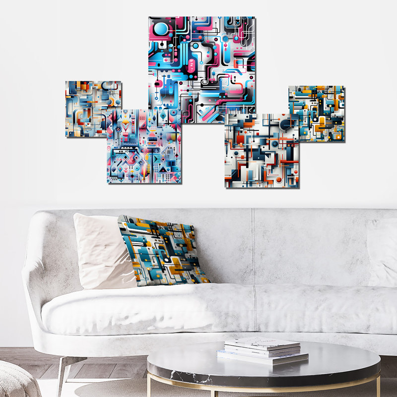 Corabeth - Geometric Wall Art Set Of 5