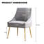 Chaise d'appoint rembourrée en velours avec pieds dorés -903341577