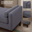 Grand repose-pieds rembourré en tissu avec coussins-253608615