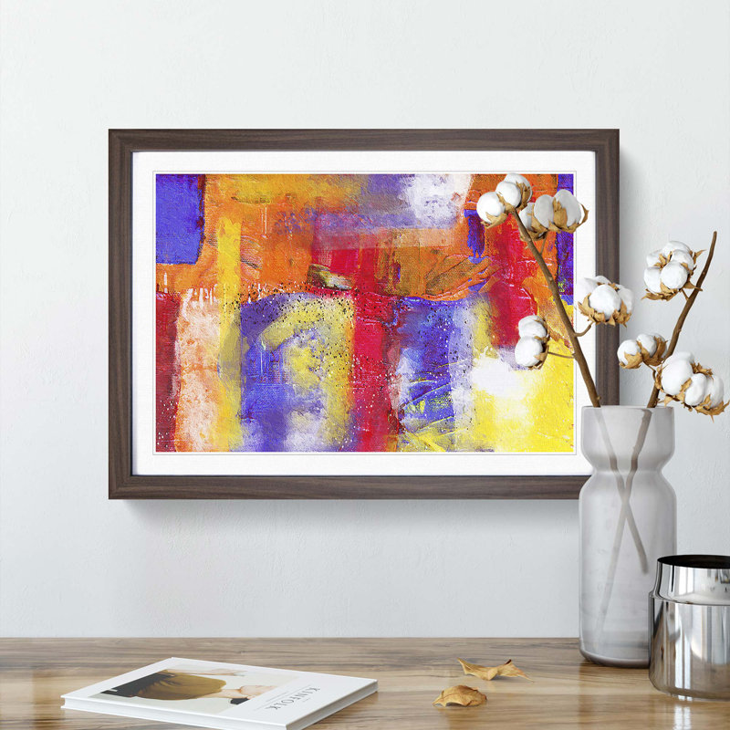 Abstract Vol.317 by S.Johnson - Framed Print, 45cm H x 63cm W x 2cm D, Walnut Framed