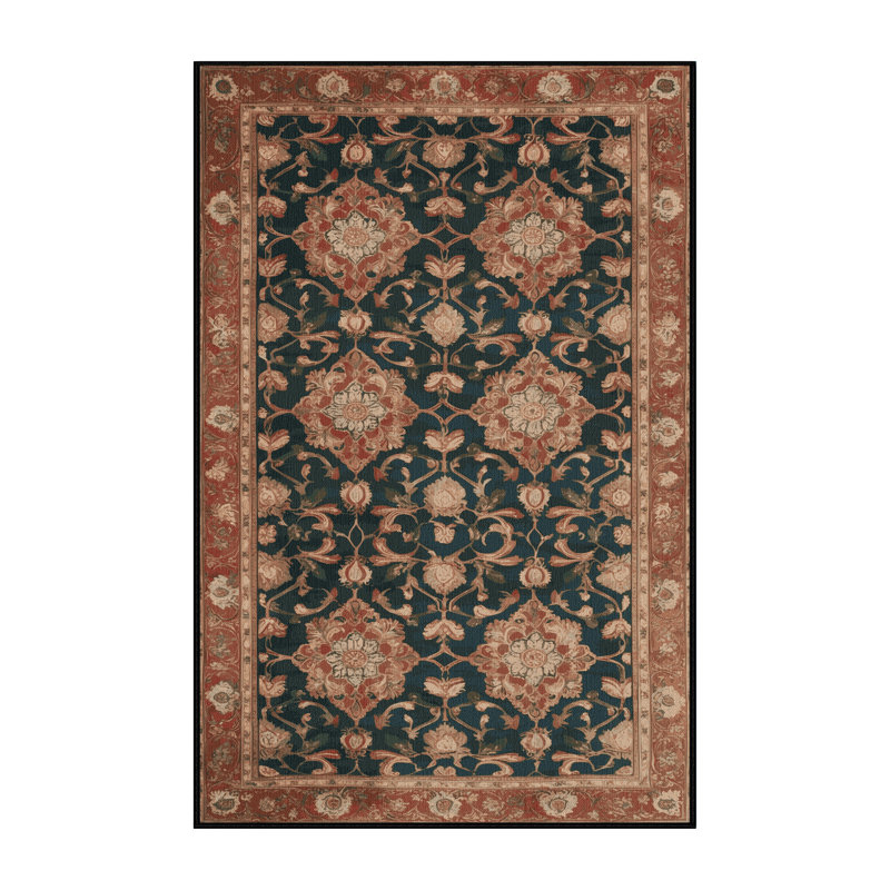 Tapis brun lavable à la machine, Rectangle de 5 pi x 8 pi