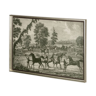 Equestrian Scenes I by Vision Studio a Hand Embelished Textured Framed Art Print Matted under Glass
