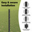 Vidaxl Fence With Posts Steel-116797938-116797945