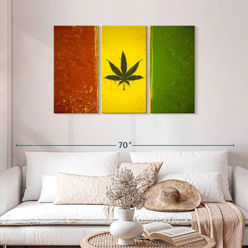 Drapeau du pays de la marihuana, H 28 po x l 45 po