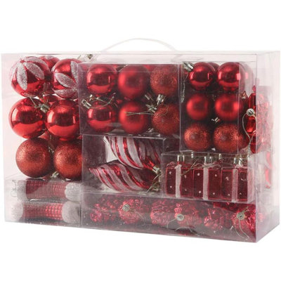 Ensemble d'ornements d'arbre de Noël de 76 carats, boules de Noël incassables, décorations de Noël suspendues