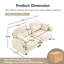 Canapé modulaire 74 po Chenille Cloud Series, idéal pour les espaces compacts.-2145685786