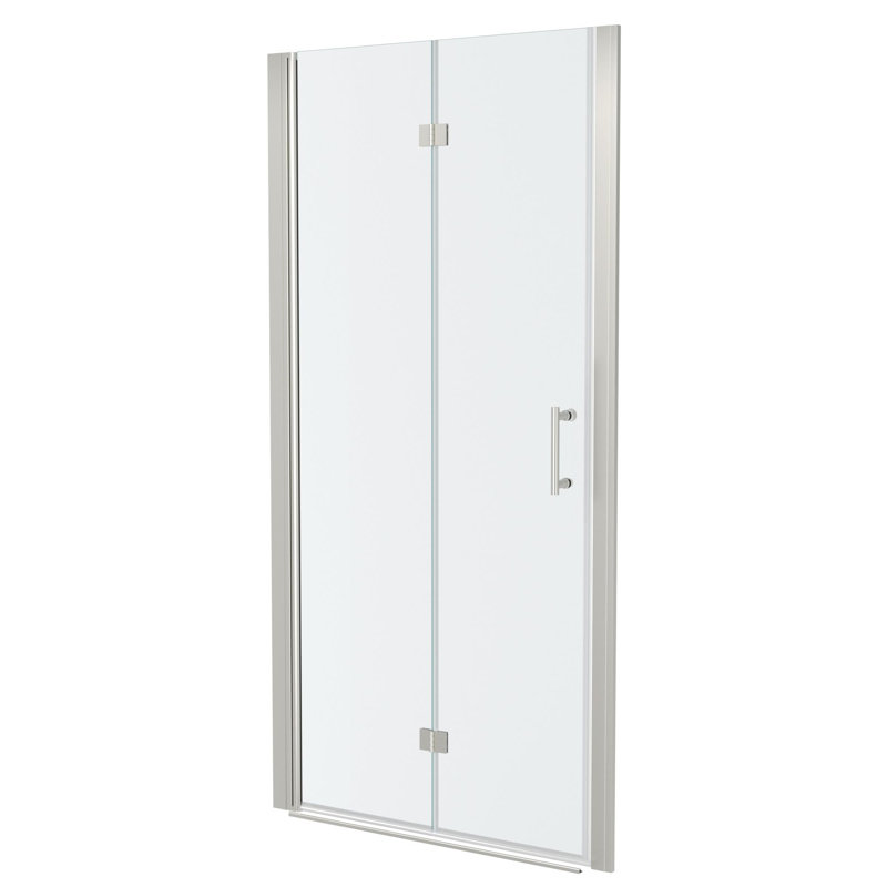 Porte de douche pliante sans cadre l 36 "x H 72", Nickel brossé