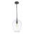 Glimmeri 1-Light Single Ribbed Clear Glass Pendant-226707550