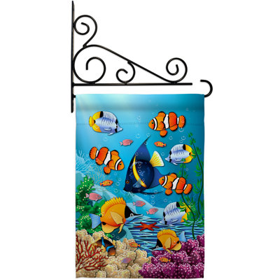 Double Sided 18.5'' H x 13'' W Polyester Flag Set