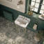 Whitehaus 24" Console with Integrated Rectangular Bowl, Brass Leg Support and Side Towel Bar-27330536-27330540