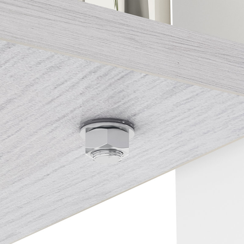 Table basse rectangulaire (seulement avec table basse, sans chaises), Blanc, Gris