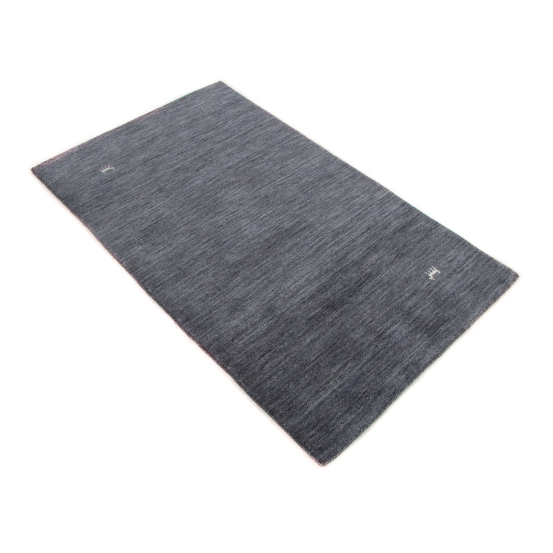 Solid Colour Cotton Hand Woven Area Rug, Rectangle 120 x 170cm