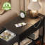Table de bout Reggis de 24 po avec prises de courant et port USB, table d'appoint avec tiroir et 2 tablettes, table d'appoint Farmhouse pour petits espaces, table de bout avec tiroir pour le salon, la chambre à coucher-1487747538
