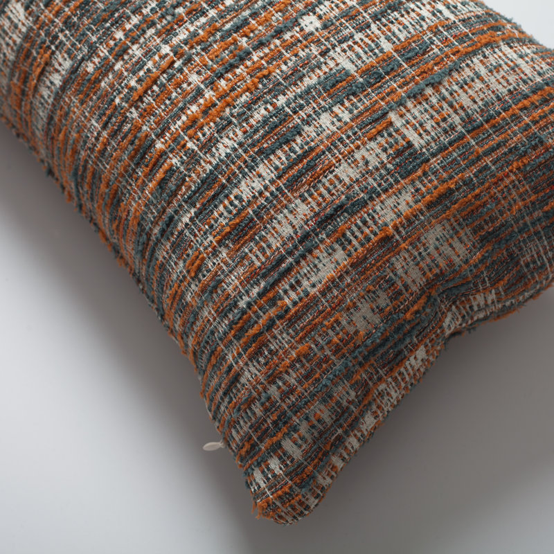 Collision Abstract Rectangular Lumbar Cushion, Orange