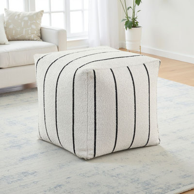 Pouf Upholstery Modern Ottoman, Footstool, Non-Slip Floor Pouf, Bean Bag Chair, 1Pc Sitting Pouf（ONLY OTTOMAN)