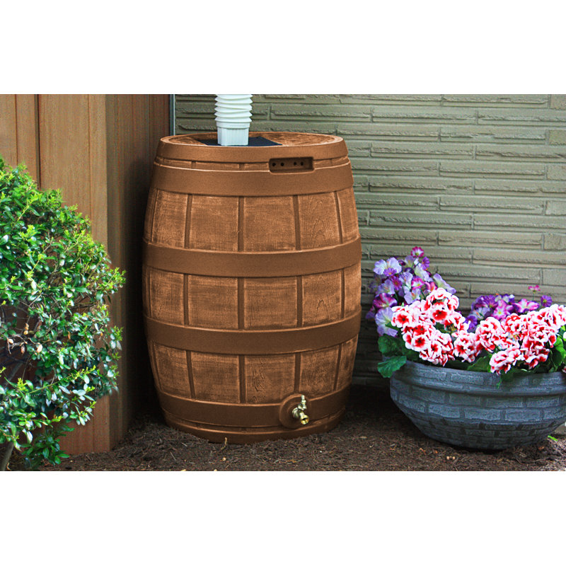 50 gallons Baril de pluie en plastique, Terra Cotta