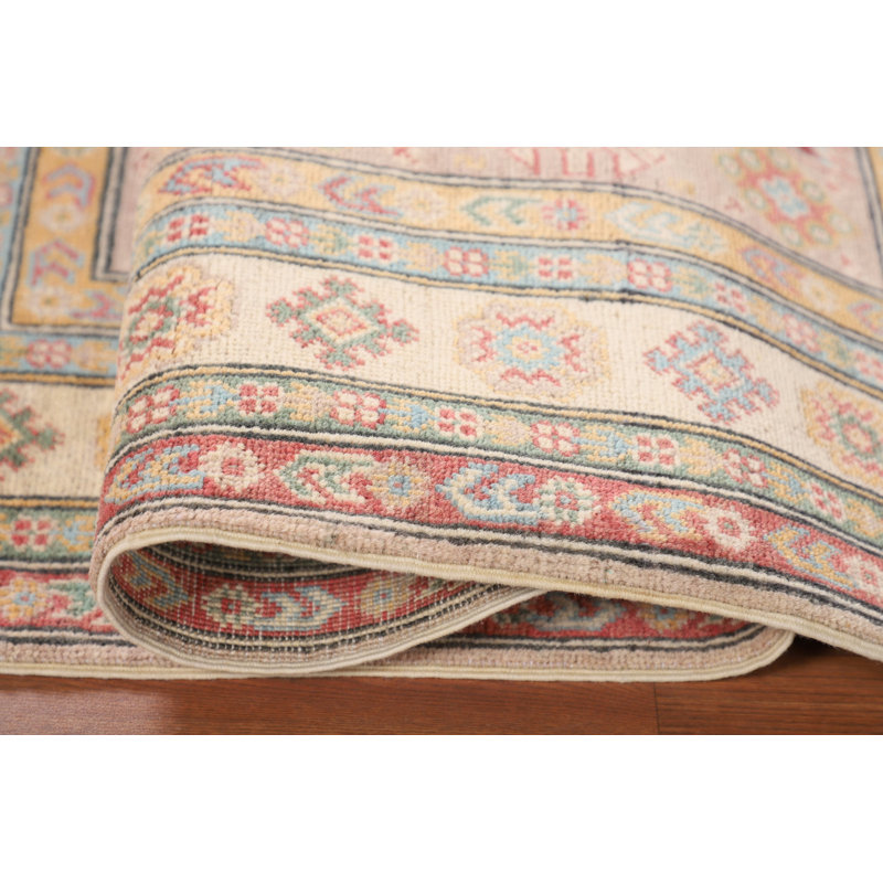Tapis oriental géométrique Kazak 4 x 6