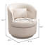 Fauteuil demi-tonneau pivotant moderne ultra-doux de 29 po de largeur avec coussin-1025228961