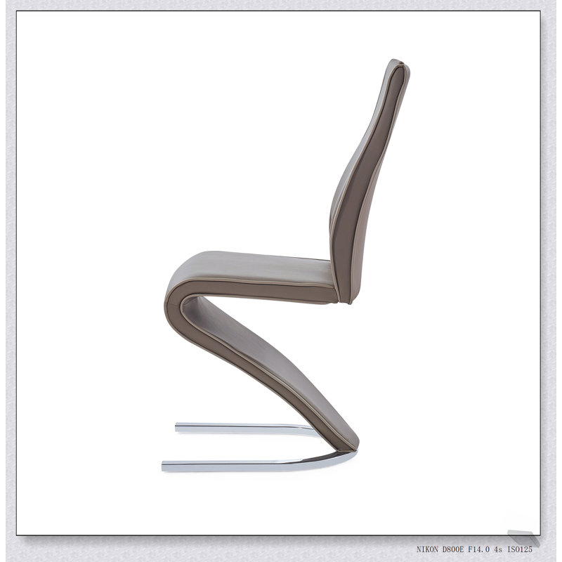 Élégantes chaises de salle à manger à motif zigzag (ensemble de 2), ergonomiques et durables pour les intérieurs modernes