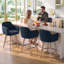 Tabourets de bar pivotants en chenille avec accoudoirs-955542769