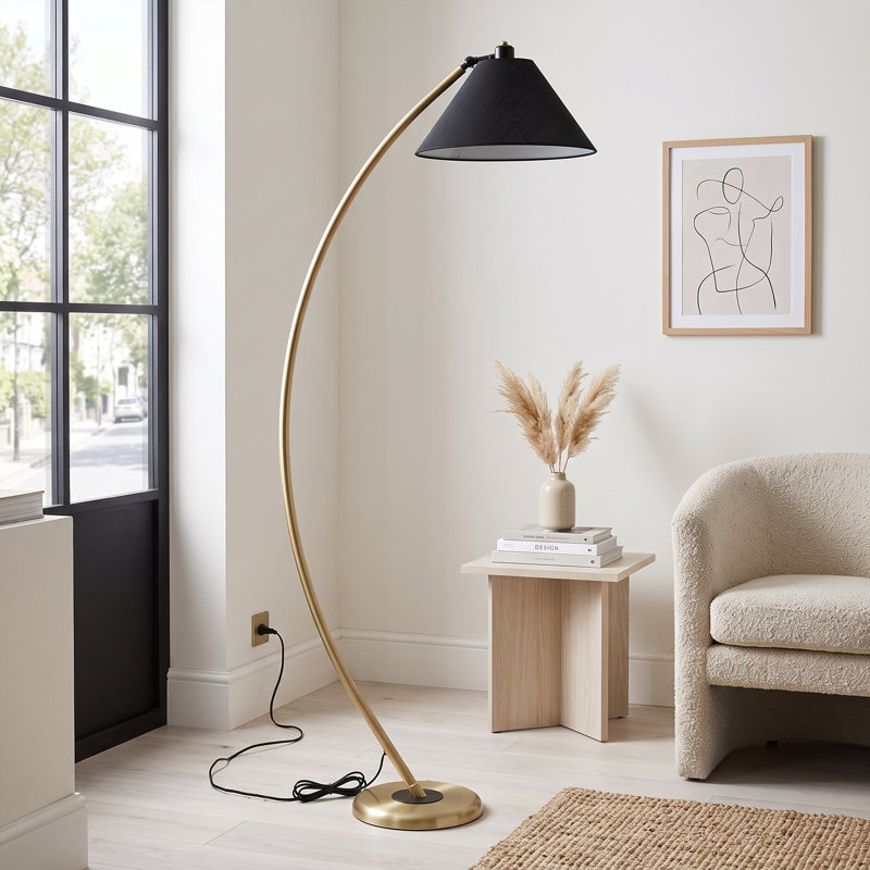 Lampadaire à tablettes intégrées Eclipse Black
