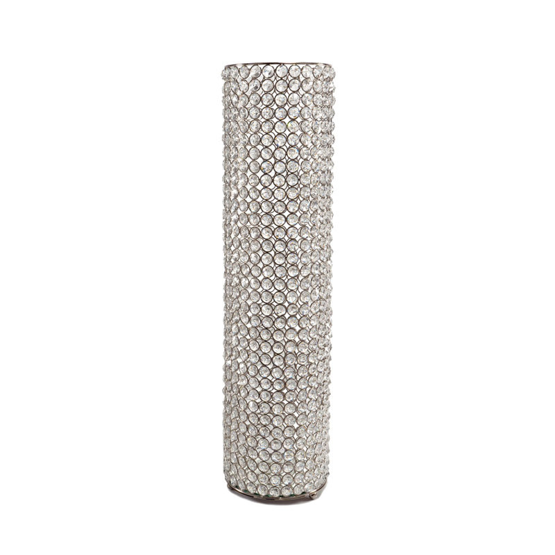 Tubo Lg Cristal Cylinder Vase, overall height- 24.75"