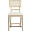 Table contemporaine 8 en chêne beige, table rectangulaire et chaises rembourrées pour la configuration de la salle à manger
