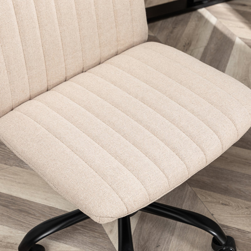 Chaise de bureau beige - pivotant sur 360 degrés, réglable en hauteur, rembourrage en tissu confortable, rembourrage en mousse épaisse, base en métal solide, fonction pivotante 5 pour le style et la fonction, hauteur réglable, rembourrage doux,