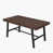Dark Brown Wood / Black