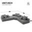 Canapé modulaire en L surdimensionné Boneless