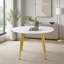 Table de salle à manger ronde extensible avec pieds en métal-133598371