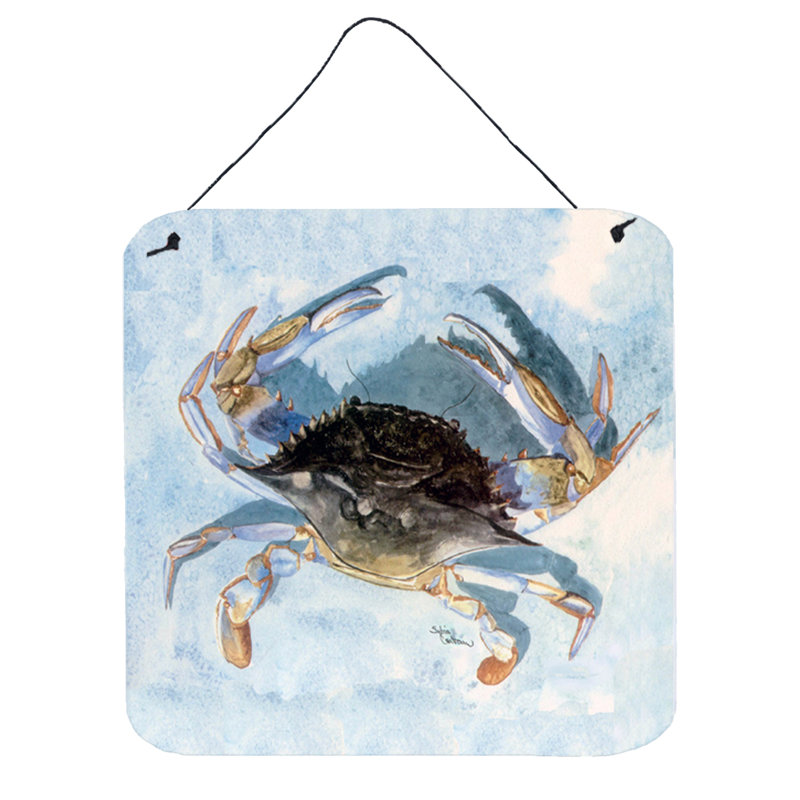 « crabe » par sylvia corban, reproduction d’art sur plaque
