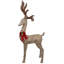 Décoration de Noël 74 po cerf champagne avec arc rouge