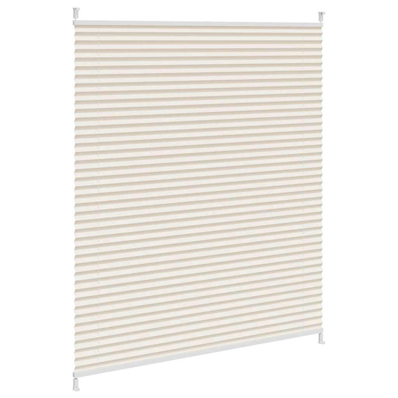 Room Darkening Pleated Blind, 110cm W x 125cm L, Cream