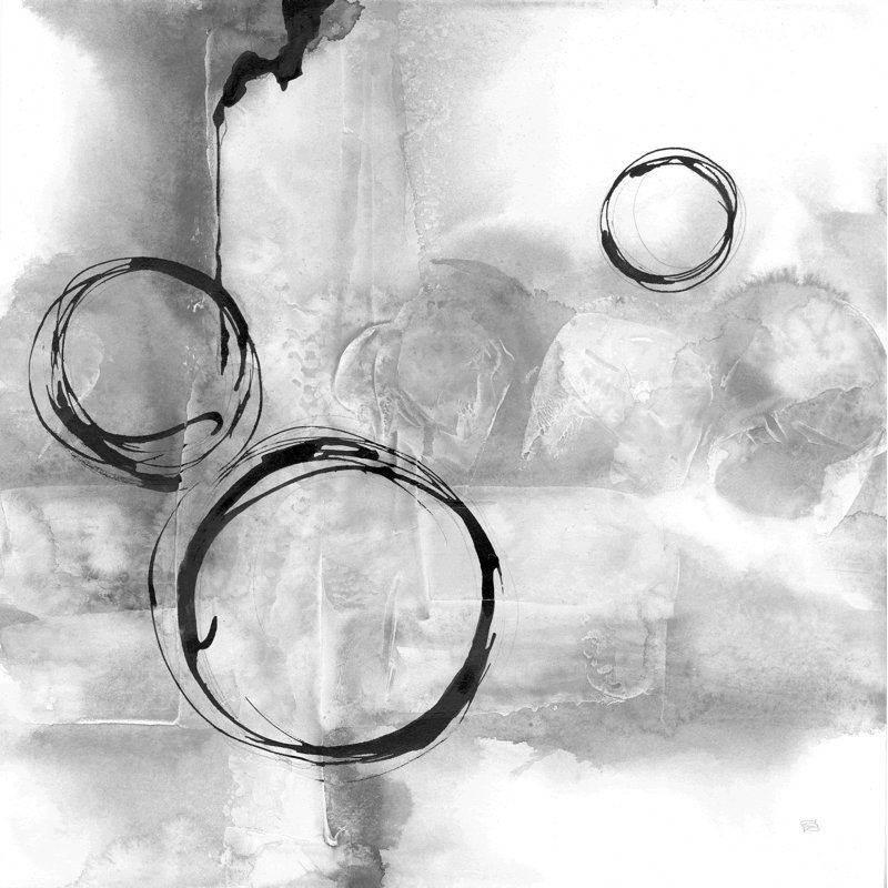 Cercle complet I gris, H 20 po x l 20 po