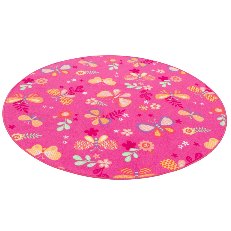 Friesen Tufted Pink Rug, Round 133cm