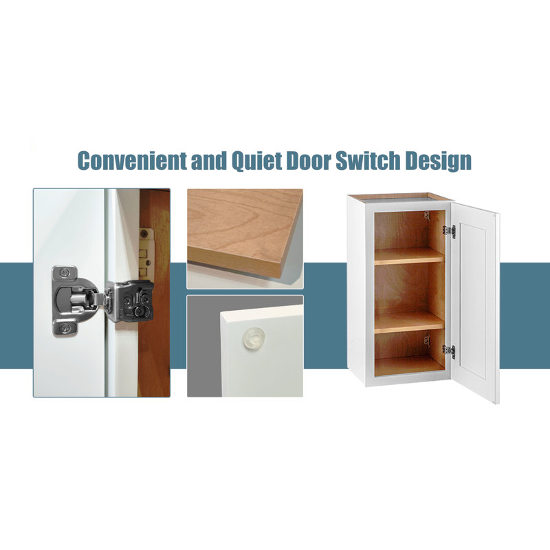 Armoire murale à double porte Shaker, H 42 cm x l 36 cm x P 12 cm