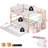Bunk Bed with Trundle and Storage Stairs, Solid Wood Bunk Bed with Foldable Desk, No Box Spring Needed-365294091