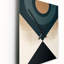 Horloge murale Mid-Century géométrique rétro bleu I - Mid-Century abstrait-99636885
