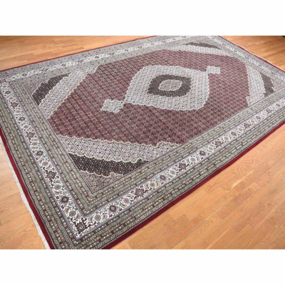 10'x16' Red Tebraz Mahi Wool Hand Knotted Special Long and Wide Rug 14F2261EB828479B9FA3264C57118E21