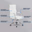 Chaise de travail ergonomique en similicuir Caileb-493789763